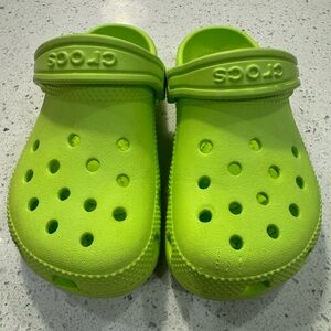 CROCS- toddler size in lime green